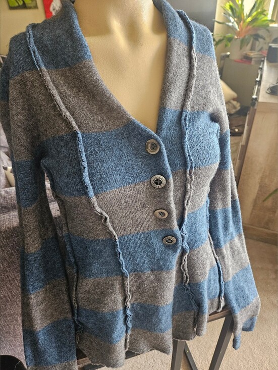 Free People Sweaters - Free People Button-Up Cardigan Sweater featuring an exposed raw-edge seam
